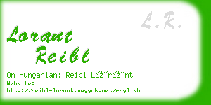 lorant reibl business card